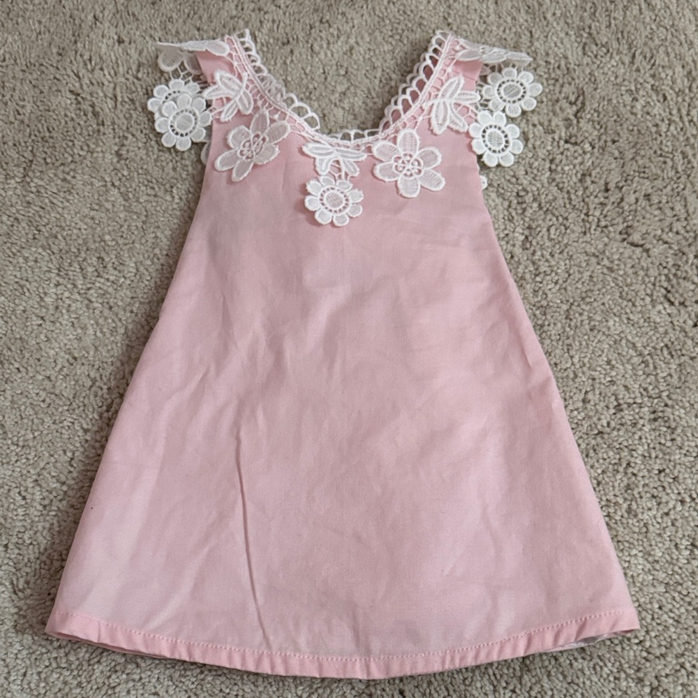 Isabel Garreton Pink Floral Lace Dress (3M) NWOT